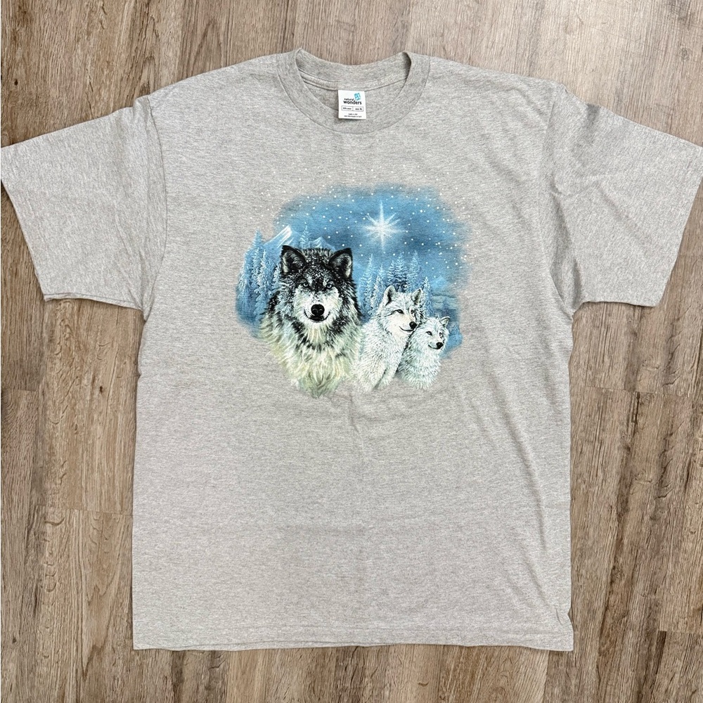 Vtg Natural Wonders Wolf Graphic Tee